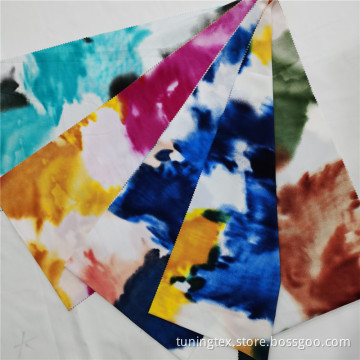 Tie Dye Four Way Spandex Print Fabric